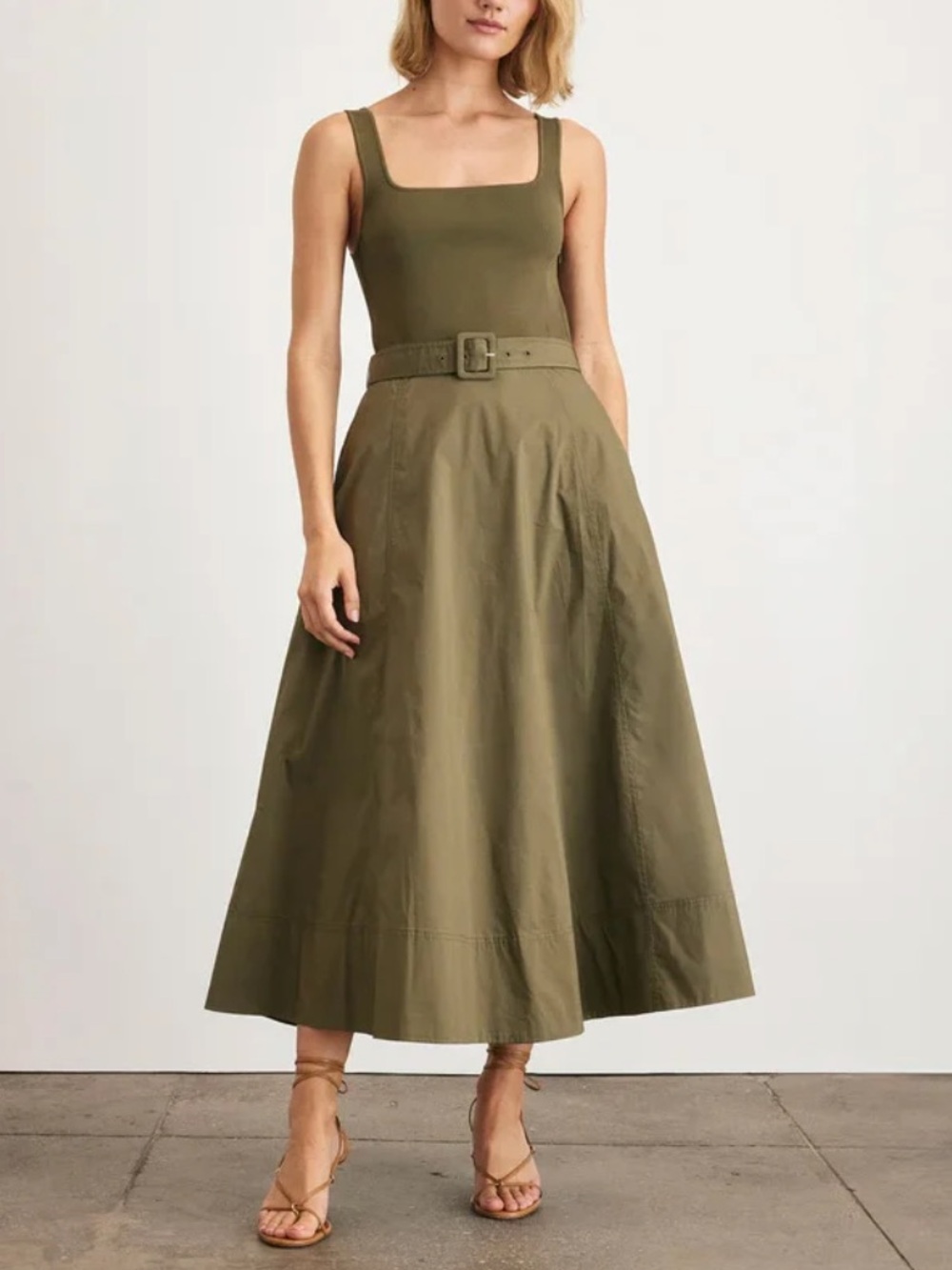 TANYA TAYLOR women's carmen dress in fern